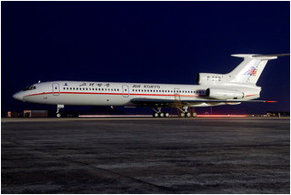 Air Koryo Tupolev Tu-154B P-552 at night