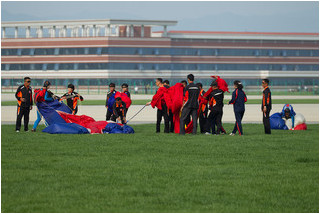 Pyongyang Air Club parachutists