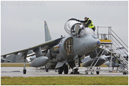 RAF Cottesmore - Harrier T12 ZH657, weather check aircraft, crewing up