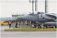 RAF Cottesmore - Harriers lined up on the ramp